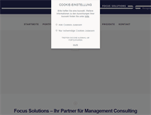 Tablet Screenshot of focus-solutions.at